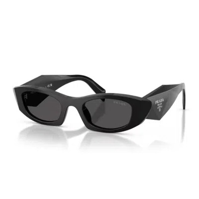 Prada Rectangular Sunglasses In Black