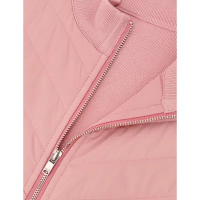 Reiss Hansel Hybrid Shell And Knitted Jacket In Pink