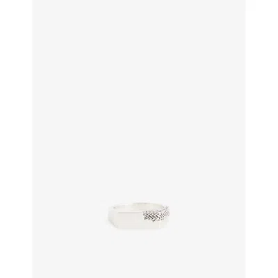 Serge Denimes Mens  Verso Sterling-silver Ring In Metallic