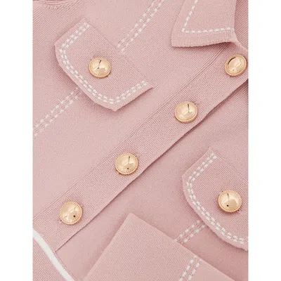 Reiss Kids' Zadie Pleated Dress In Pink