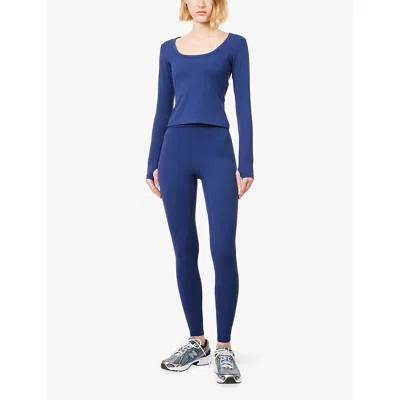 The Couture Club Womens  Sculpt Emblem Leggings In Blue