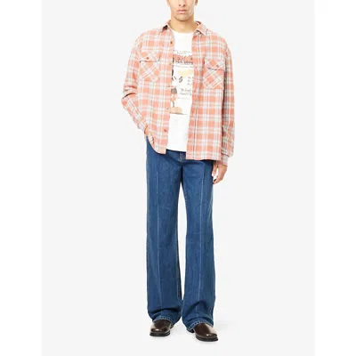 Duke & Dexter Mens  Duke + Dexter X Disney Mickey Mouse Crewneck Cotton-jersey T-shirt In White