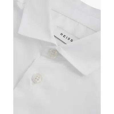 Reiss Remote Slim-fit Cotton Shirt 9-13 In White