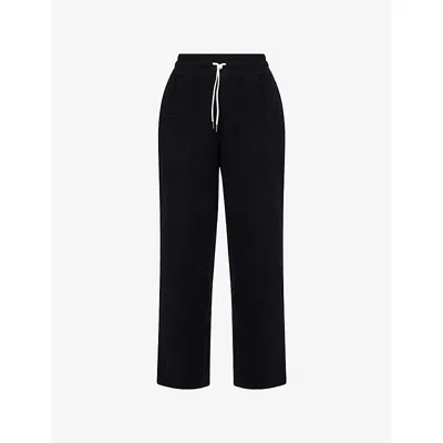 Varley Womens  Brushed Straight-leg Stretch-woven Jogging Bottoms In Black