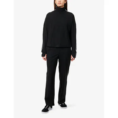 Varley Womens  Brushed Straight-leg Stretch-woven Jogging Bottoms In Black