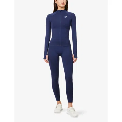 Gymshark Womens  Vital Seam Stretch-woven Jacket In Blue