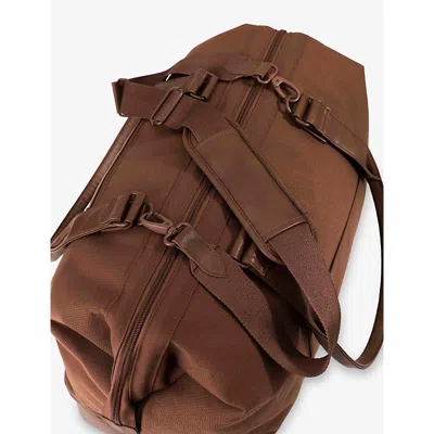 Beis The Weekender Canvas And Leather Tote Bag In Brown