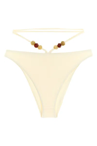 Magda Butrym Re26 Bikini Briefs Strappy Beaded High Cut In Neutral