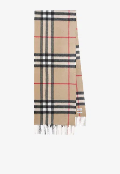 Burberry Signature Check Cashmere Scarf In Multi