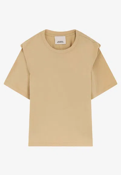 Isabel Marant Round-neck Short-sleeve T-shirt In Brown