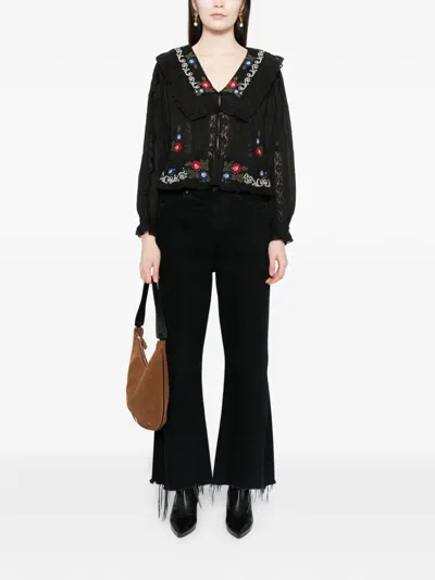 Rixo London Maribelle Blouse In Black