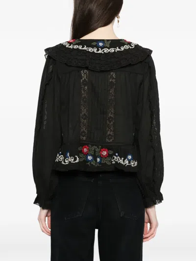 Rixo London Maribelle Blouse In Black