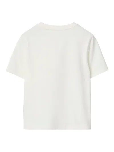 Burberry Watercolour Ekd  Cotton T-shirt In Neutral