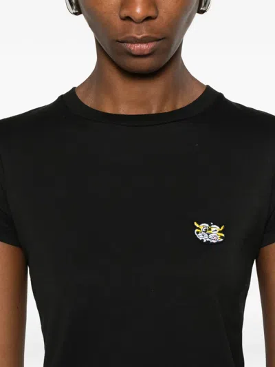 Kenzo Gots Wild Tiger Printed Crewneck T-shirt In Black