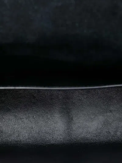 Pre-owned Saint Laurent 2018 Large Patent Vicky Crossbody Bag In Black