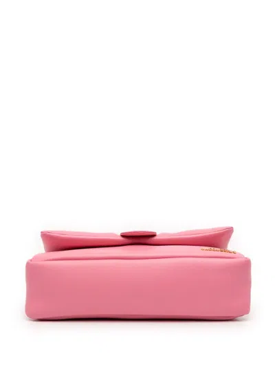 Pre-owned Jacquemus 2020-2025 Padded Lambskin Le Bambimou Satchel In Pink