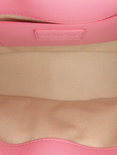Pre-owned Jacquemus 2020-2025 Padded Lambskin Le Bambimou Satchel In Pink