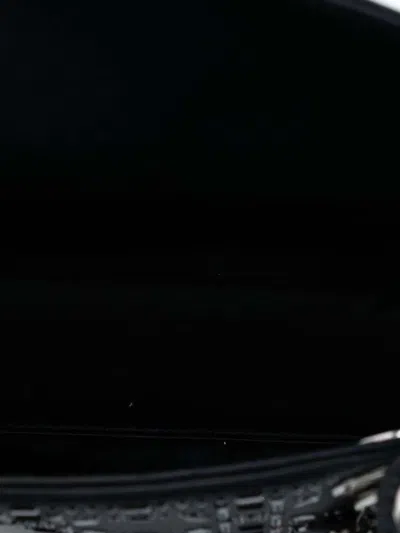 Pre-owned Dior 2017 Mini Satin Cannage Strass Crystal Embellished Lady  Satchel In Black