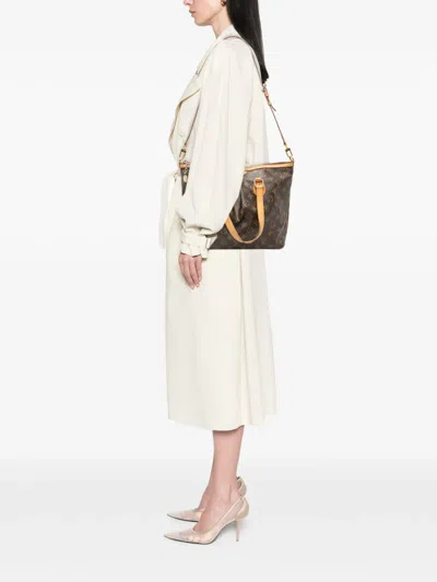 Pre-owned Louis Vuitton 2013 Monogram Palermo Pm Satchel In Brown