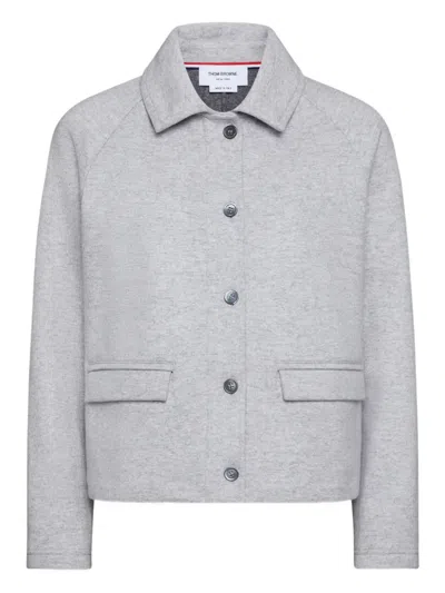 Thom Browne Double-face Jacquard Jacket In Animal Print