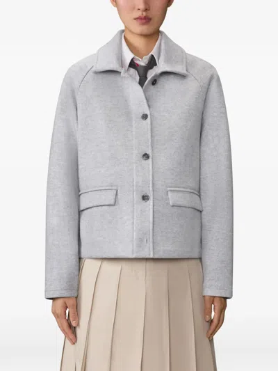 Thom Browne Double-face Jacquard Jacket In Animal Print