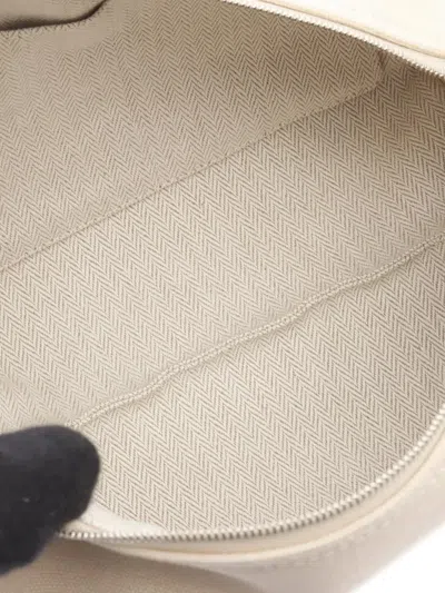 Pre-owned Hermes 2010-2025 Small Toile Bride A Brac Case Handbag In Brown