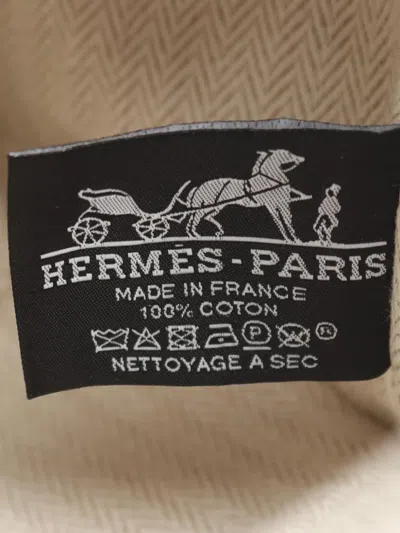 Pre-owned Hermes 2010-2025 Small Toile Bride A Brac Case Handbag In Brown