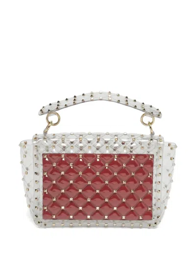 Pre-owned Valentino Garavani Rockstud-detail Handle Bag In White