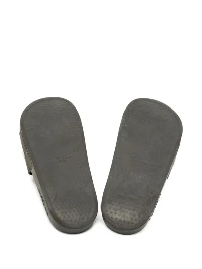 Pre-owned Givenchy Logo Slides In Black