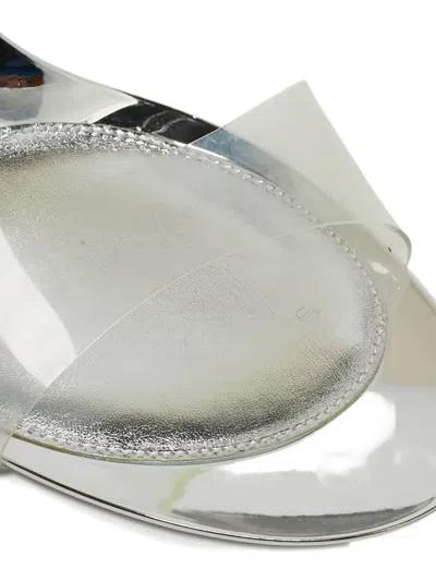 Pre-owned Gianvito Rossi Transparent Sandals In White