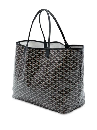 Pre-owned Goyard 2019 Ine Saint Louis Gm Tote Bag In Black