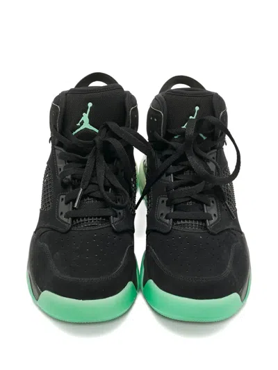 Pre-owned Jordan Leather High-top Sneakers In Black