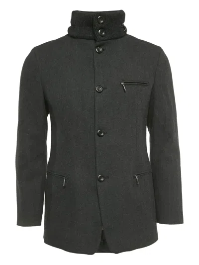Pre-owned Emporio Armani Single-breasted Coat In Gray