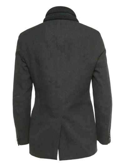 Pre-owned Emporio Armani Single-breasted Coat In Gray