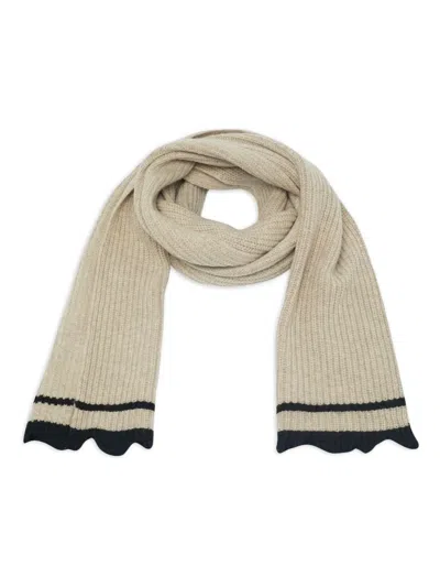 Pre-owned Zadig & Voltaire Ribbed Scarf In Neutral