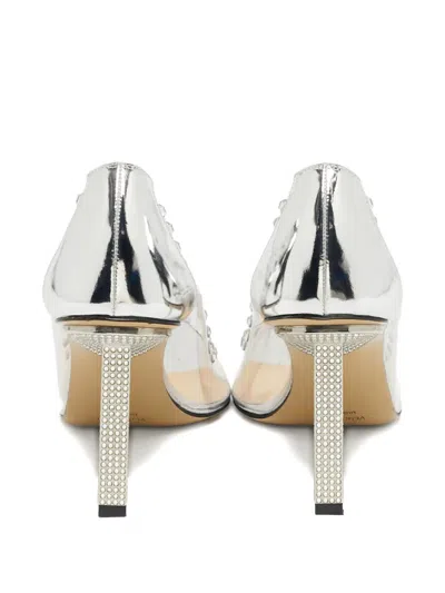 Pre-owned Mach&mach Rhinestone-embellished Pumps In White
