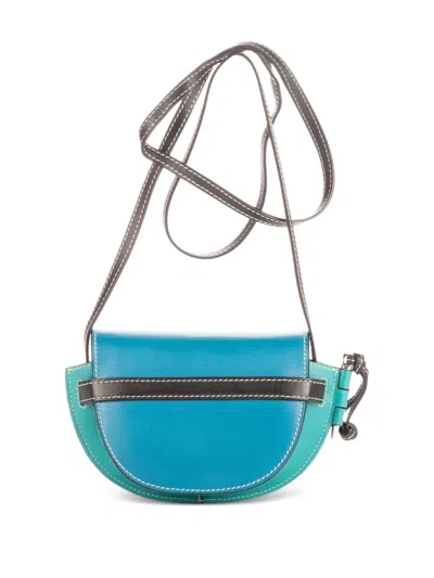 Pre-owned Loewe Mini Gate Knot Detail Crossbody Bag In Blue