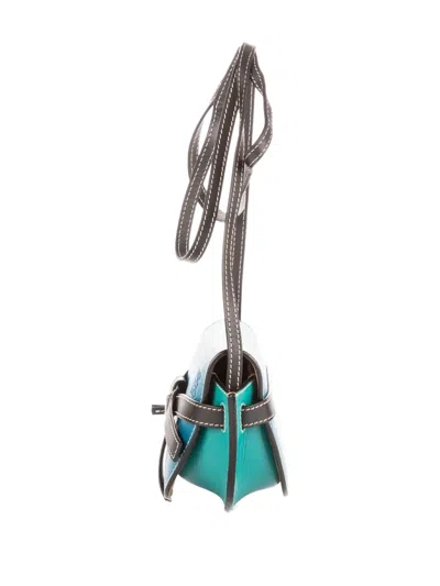 Pre-owned Loewe Mini Gate Knot Detail Crossbody Bag In Blue