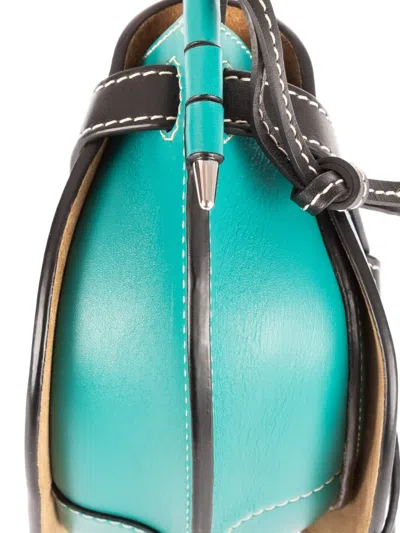 Pre-owned Loewe Mini Gate Knot Detail Crossbody Bag In Blue