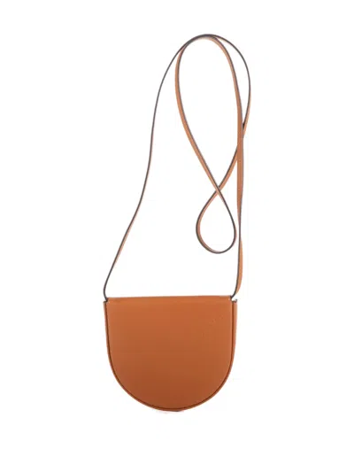 Pre-owned Loewe Calfskin Mini Crossbody Bag In Brown