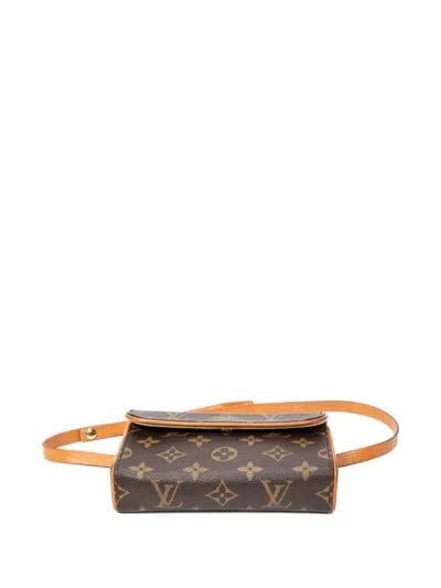 Pre-owned Louis Vuitton 1994 Florentine Monogram Belt Bag In Brown