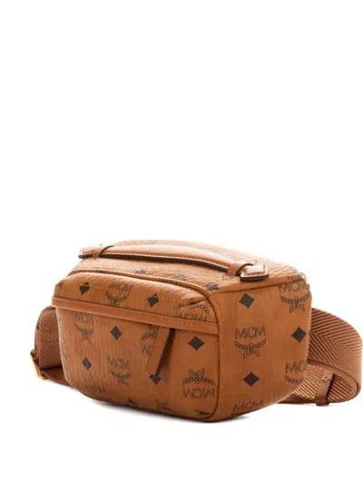 Pre-owned Mcm Monogram Belt Bag In Brown