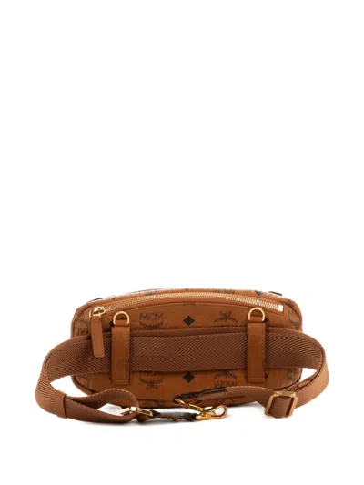 Pre-owned Mcm Monogram Belt Bag In Brown