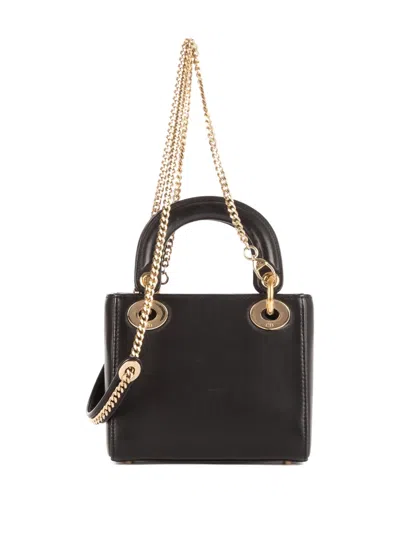 Pre-owned Dior X Niki De Saint Phalle Mini Lady  Heart-motif Tote Bag In Black