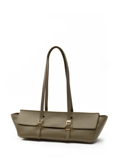 Elleme Le Bateau Pebbled Leather Khaki