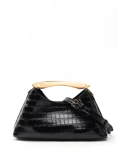 Elleme Mini Boomerang Croco Leather Black