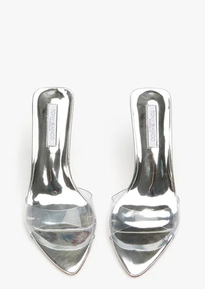 Tony Bianco Hallie Clear Vinylite/silver In Silver