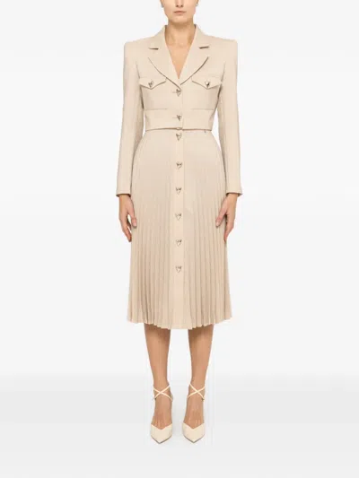 褶饰中长半身裙