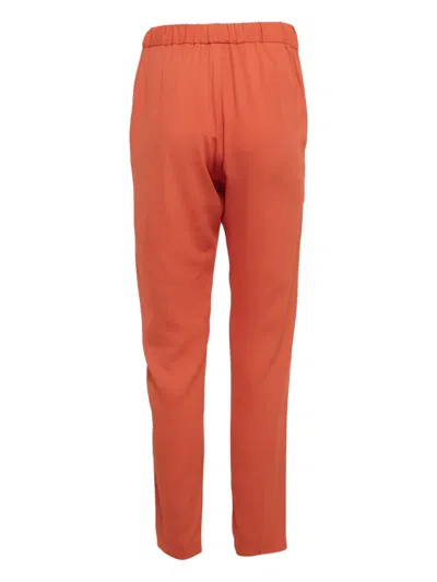 Pre-owned Dries Van Noten Crepe Tailored Trousers In Orange