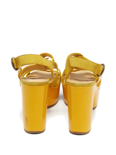 Pre-owned See By Chloé Block-heel Sandals In Yellow